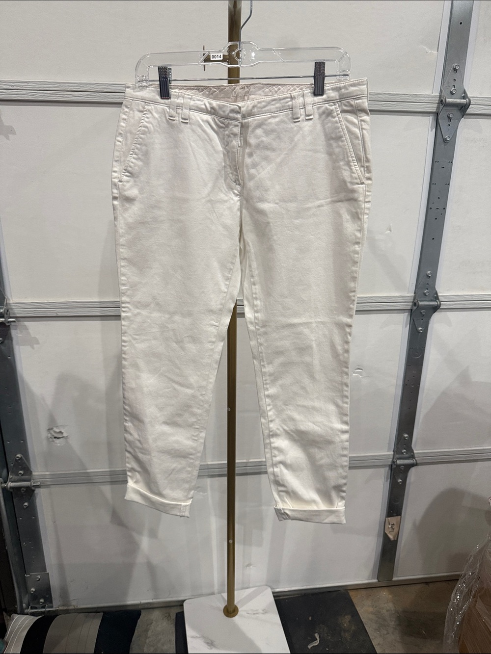 Eleventy Cream Cropped Slim Jeans